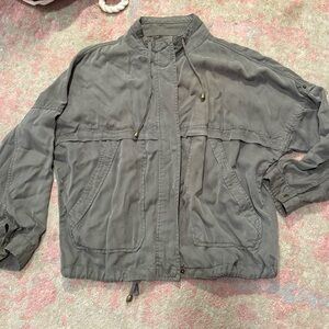 Green utility oversized jacket